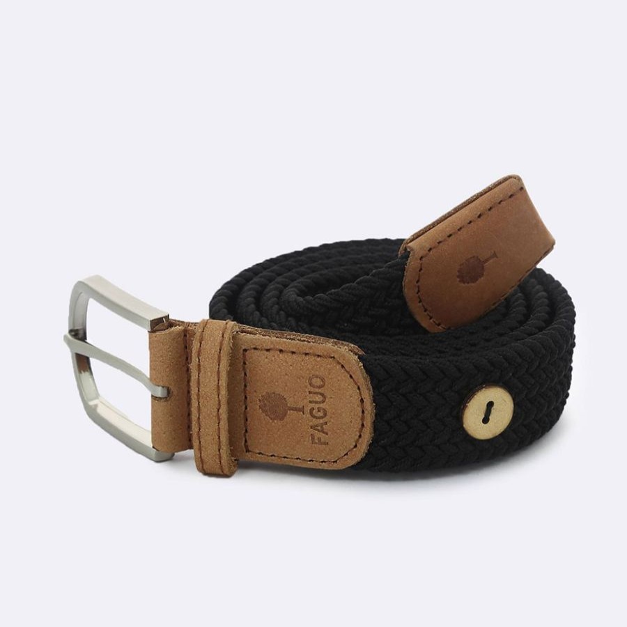 Faguo Ceinture En Toile Faguo Noir Ceinture 1 Boucle