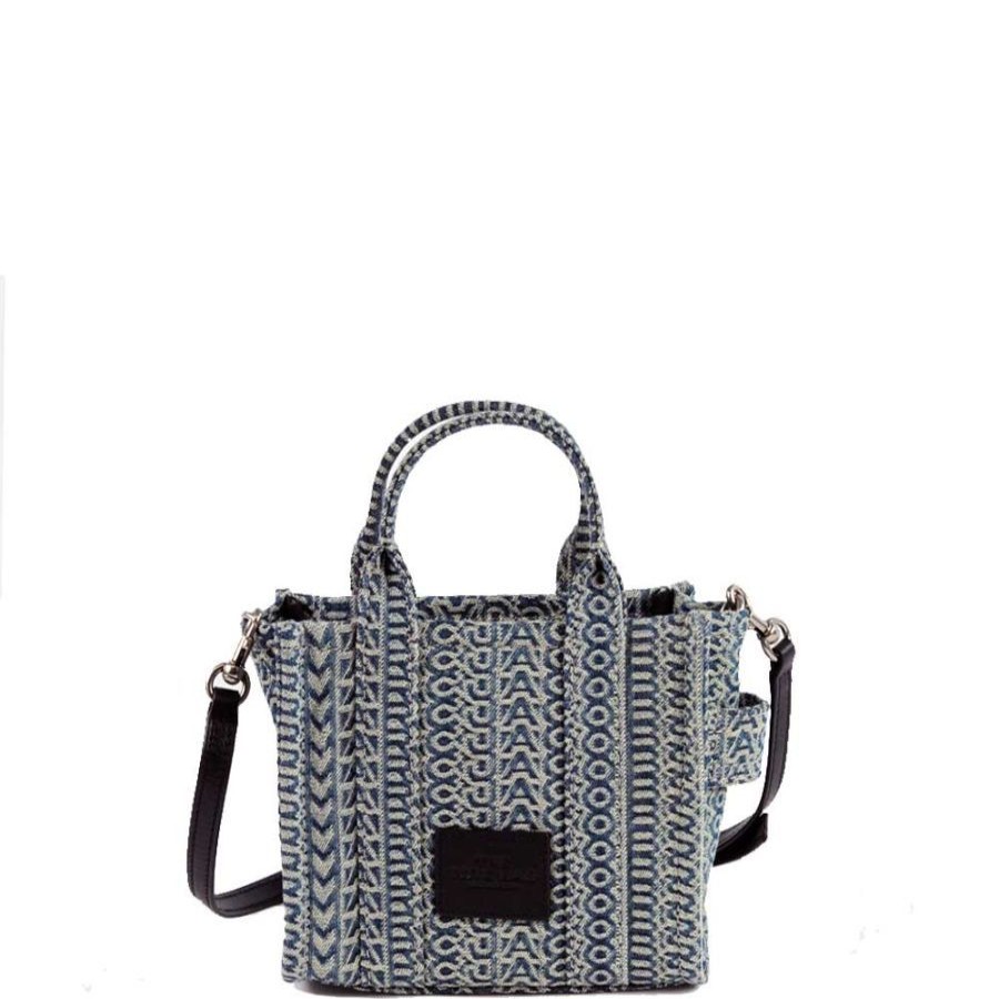 Marc Jacobs The Monogram Denim Micro Tote Bag Marc Jacobs Bleu Sac De Soiree