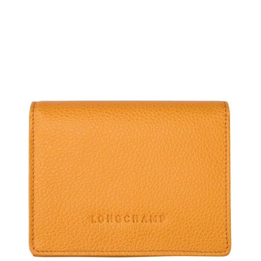 Longchamp Portefeuille Compact Longchamp Le Foulonne Orange Portefeuille