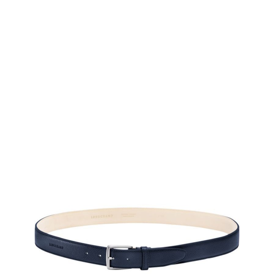 Longchamp Ceinture Homme Ajustable Longchamp Le Foulonne 556 - Navy Ceinture 1 Boucle