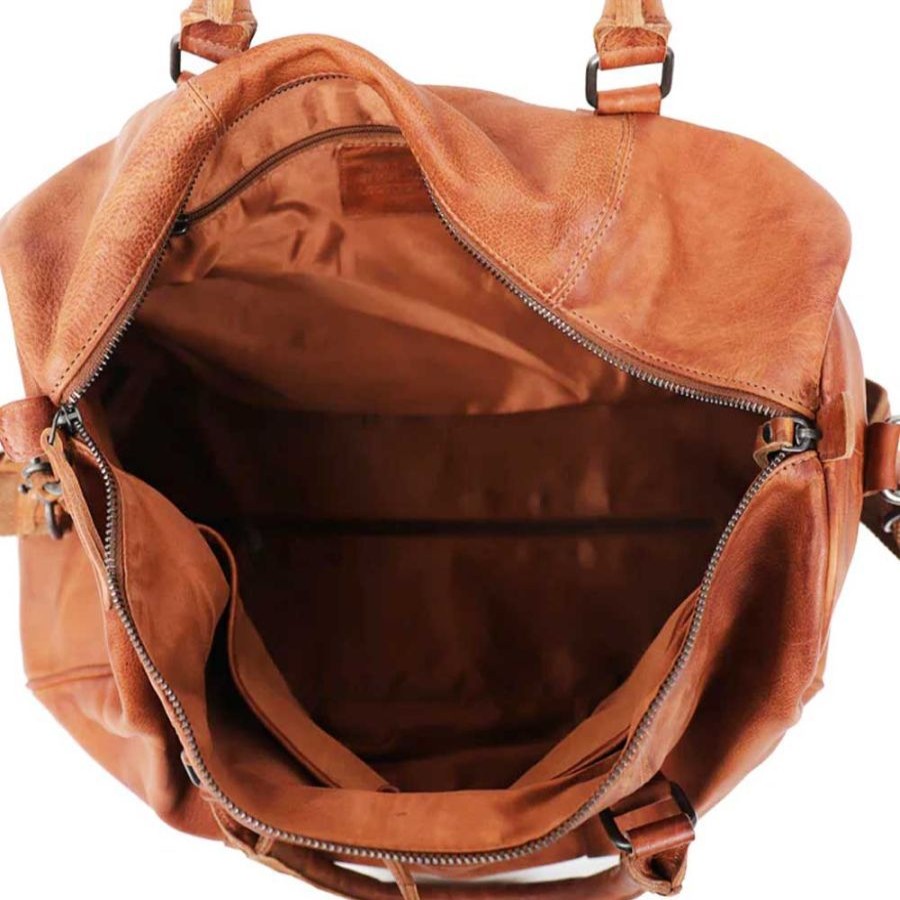 Bear Design Sac Polochon 51 Cm En Cuir Bear Design Daniel Camel Sac Polochon