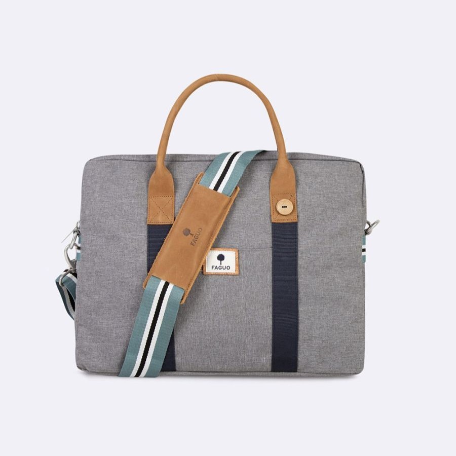 Faguo Sac Ordinateur 15" Faguo Gris Cartable Business