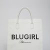 Blugirl Sac Shopping Blugirl Maxi Logo Off White Sac A Main