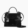 Le Tanneur Sac A Main (M) Le Tanneur Emilie Croco Noir Sac A Main