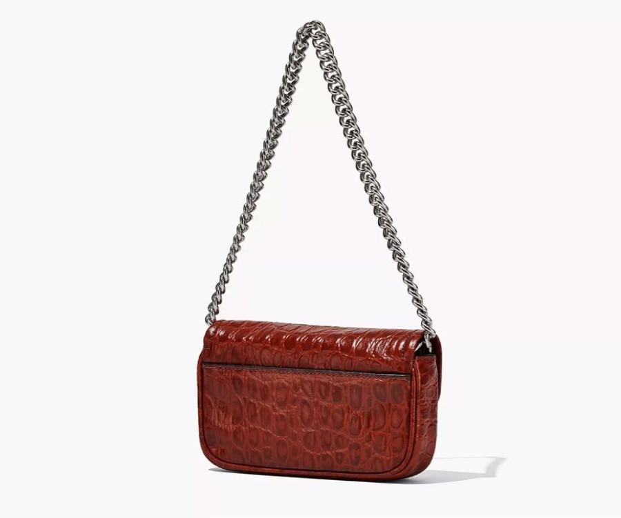 Marc Jacobs The Croc-Embossed Mini Shoulder Bag Marc Jacobs Camel Sac De Soiree