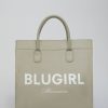 Blugirl Sac Shopping Blugirl Maxi Logo Ciottolo Sac Shopping