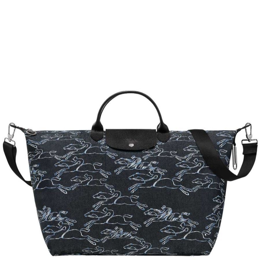 Longchamp Sac De Voyage Longchamp Le Pliage Collection Bleu Marine Sac Polochon