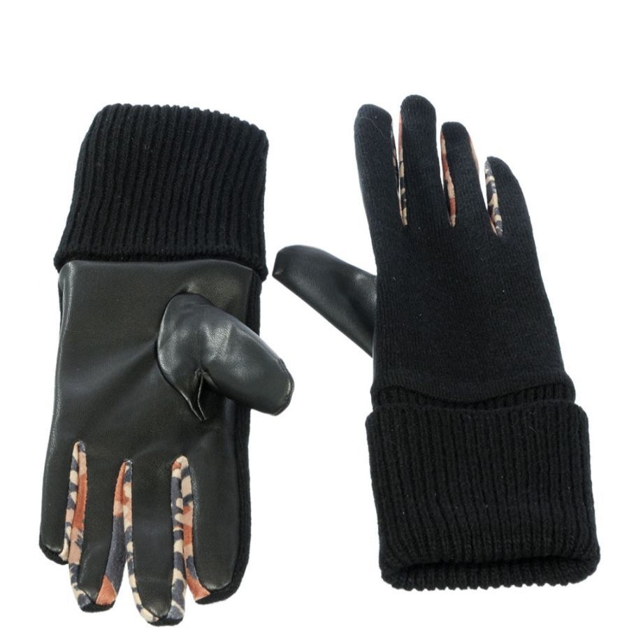 Desigual Gants Desigual Animal Patch Noir Gants 1Article