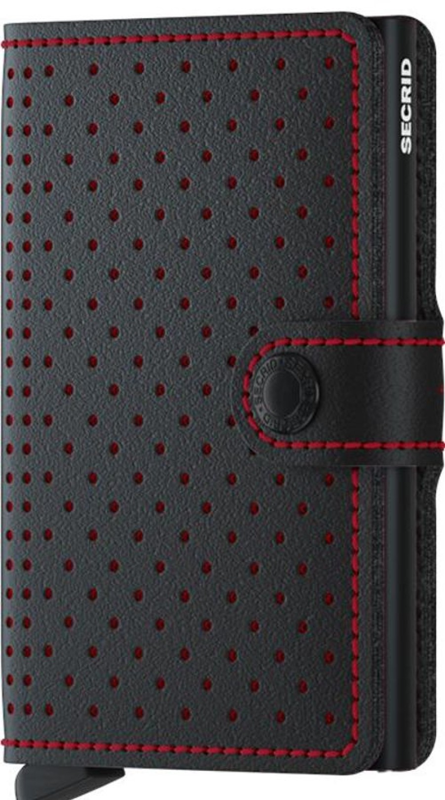 Secrid Porte-Cartes Secrid Miniwallet Perforated Black-Red Porte-Cartes