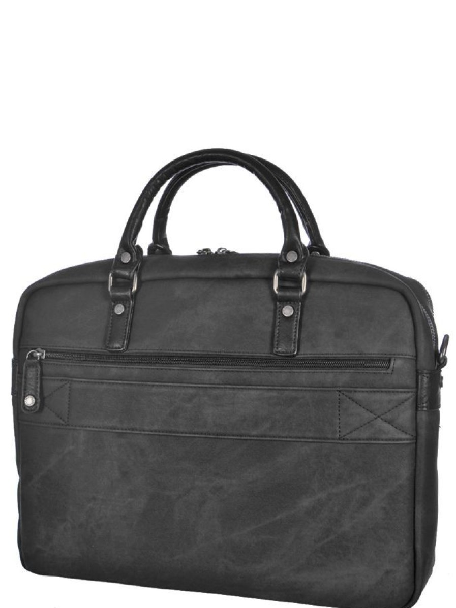 Wylson Serviette (L) Pc 15" Wylson Harbour Noir Cartable Business