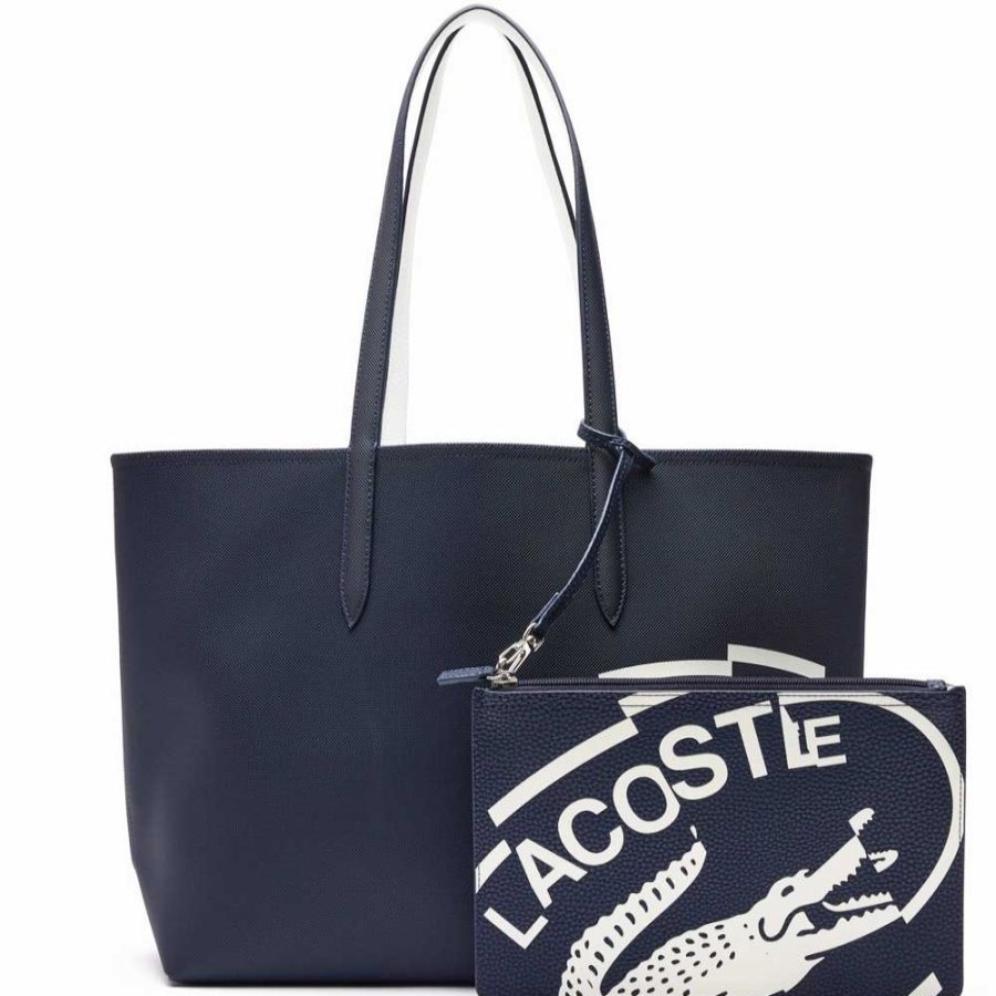 Lacoste Sac Shopping Reversible Lacoste Anna Bleu Marine Sac Shopping