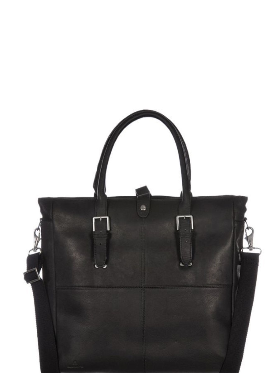 Davidt s Sac Shopping Pc 15" En Cuir Davidt'S Leyden 1 - Noir Sac Shopping