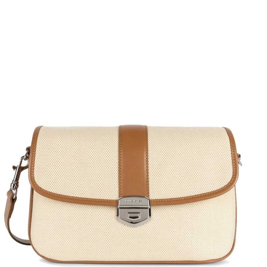 Lancaster Sac Bandouliere (M) Lancaster Canvas Fia Camel Sac Bandouliere