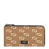 Lancel Portefeuille Slim Zippe Lancel Lancelgram 20 - Camel Portefeuille