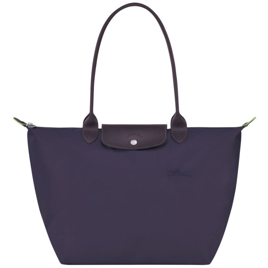 Longchamp Sac Cabas (L) Longchamp Le Pliage Green Violet Sac Shopping