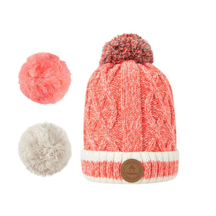 Cabaïa Bonnet Avec 3 Pompons Cabaia Appletini Coral Bonnet