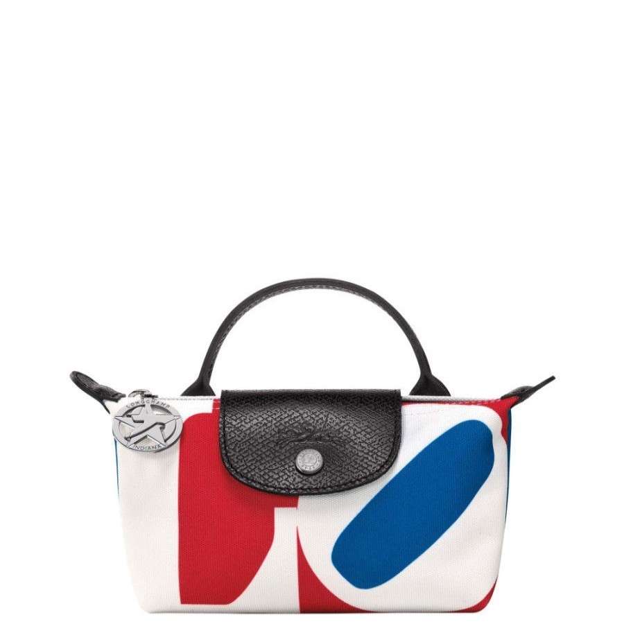 Longchamp Pochette Longchamp X Robert Indiana Blanc Trousse Maquillage