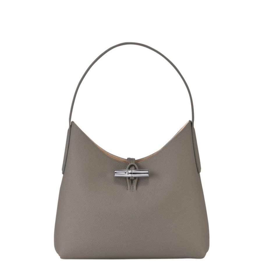 Longchamp Sac Porte Epaule (M) Longchamp Roseau Gris Sac A Main Epaule