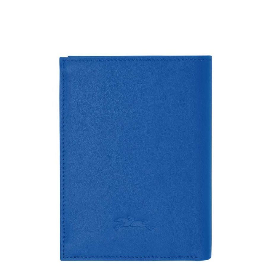 Longchamp Portefeuille Cuir Longchamp Sur Seine Bleu Portefeuille