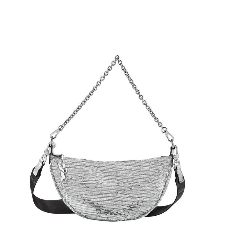 Longchamp Sac Bandouliere (S) Longchamp Smile Argent Sac Bandouliere