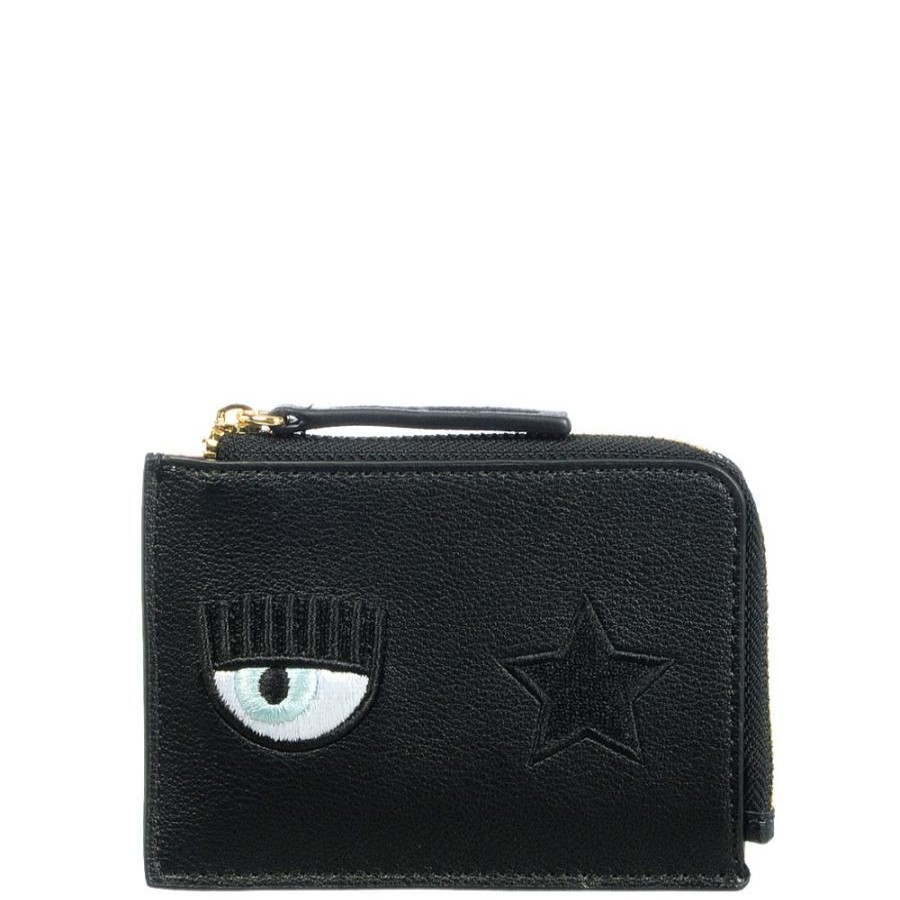 Chiara Ferragni Porte-Cartes/Monnaie Chiara Ferragni Eye Star Logo 899 - Nero Porte-Monnaie