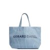 Gérard Darel Cabas En Toile Rayee (M) Gerard Darel Lolita Bleu Ciel Sac Shopping