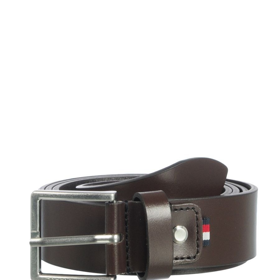 Hilfiger Ceinture Cuir 115 Cm Ajustable Tommy Hilfiger Black/Black Monogram Ceinture 1 Boucle