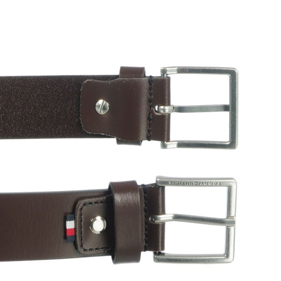 Hilfiger Ceinture Cuir 115 Cm Ajustable Tommy Hilfiger Black/Black Monogram Ceinture 1 Boucle